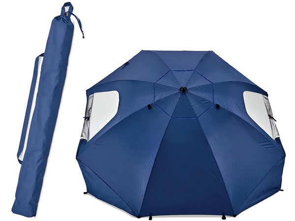 Parasol plażowy parawan namiot ogrodowy składany 2w1 xxl duży z filtrem uv