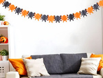 Dekorative girlande halloween kürbis/spinne papier lang 3 meter