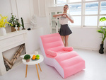 Inflatable armchair with armrests comfortable lounger with pump set