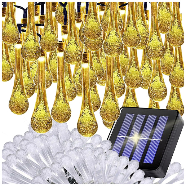 Lumini solare gradina icicle ghirlanda terasa balcon 100 condus
