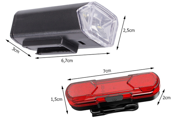 Lumina biciclete față spate a condus kit biciclete usb