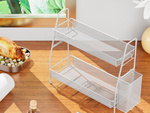 Półka kuchenna organizer kuchenny stojący dwupoziomowy loft z koszyczkiem