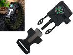 PULSERA DE SUPERVIVENCIA PULSERA 5EN1 BRÚJULA PEDERNAL CUCHILLO CUERDA PARACORD