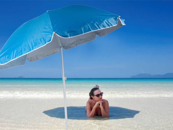 Suur xxl balcony plair parasol uv-filtriga 170 cm väljendatavalt