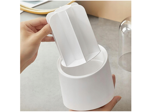 Organisateur de cosmétiques porte-pinceau de maquillage pivotant avec couvercle