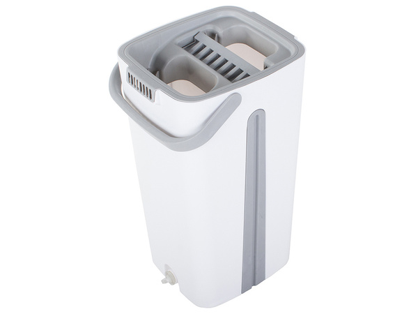 Balai plat rotatif seau d'essorage à deux compartiments