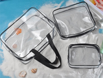 Mallette cosmétique transparente 3 en 1 pour les voyages en avion