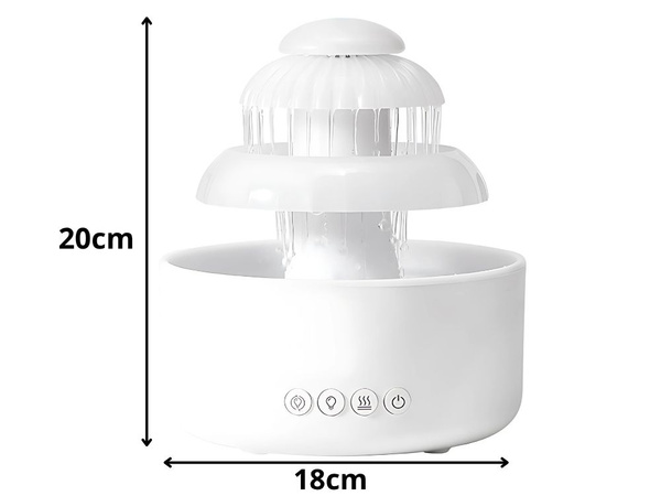 Nawilżacz powietrza dyfuzor lampka led aromaterapia fontanna bezprzewodowy