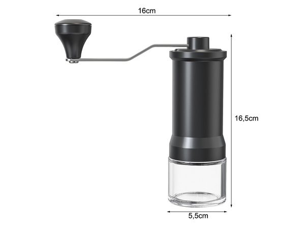 Rokas dzirnaviņas kafijas pupiņu malšanai rieksti garšaugi sāls spēcīgs espresso