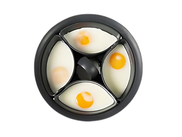 Kiaušinių virimo įdėklas 2-in-1 maisto smulkintuvui, skirtas 6 kiaušinių krepšeliui