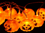 Lumières 10 led hanging pumpkins halloween 200cm glowing decoration pumpkin decoration