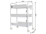 Bathroom shelf kitchen cabinet on wheels metal rack three levels 3