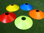 Training cones flexible mushroom plates