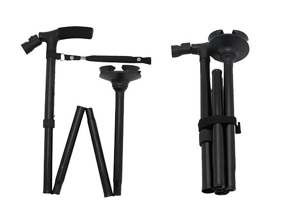 Folding cane with torch 6 led support