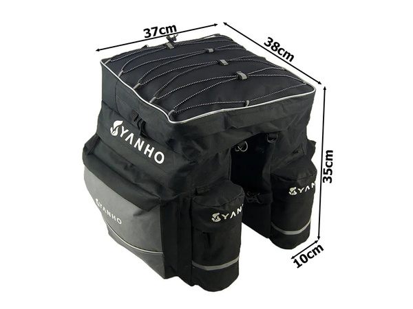 Bicycle pannier carrier large trunk