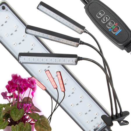 Led pflanze lampe usb wachsen panel wachsen licht timer clip auf blumen
