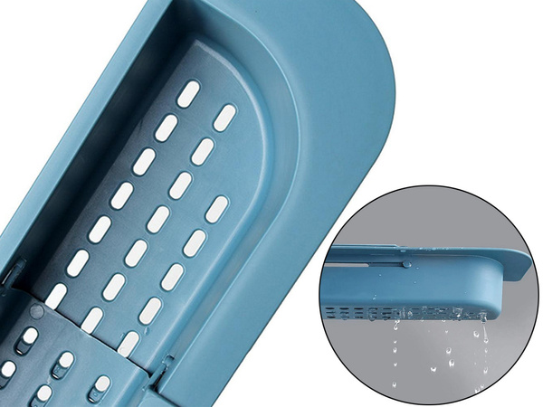 Kuhinjski pripomoček imetnik organizator pomivalnega korita polica zložljiv odcejalnik