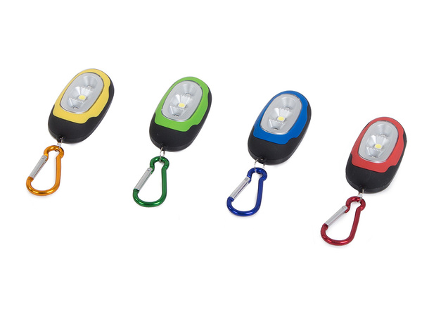 Mini torche porte-clé 3 led sac à dos aimant