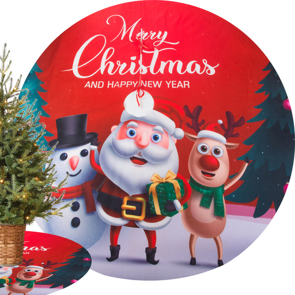 Karácsonyfa szőnyeg karácsonyi borító ajándékcsomagolás kerek