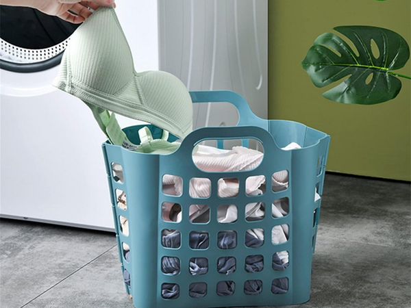 Iepirkumu grozs plastmasas locīšanas veļas grozs liels