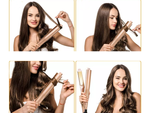 Hair straightener ceramic curling iron 2in1 twist