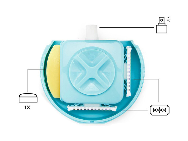 Masážní váleček na obličej holicí strojek 3 v 1 sada