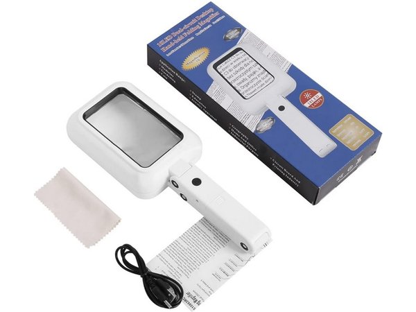 Jeweller's desk magnifier large 3x 18 led foldable
