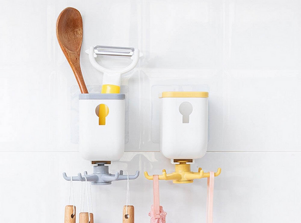 Cintre de cuisine porte-outils rotatifs étagère