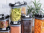 Kitchen food containers for pasta, container with seal, set of 4 pieces