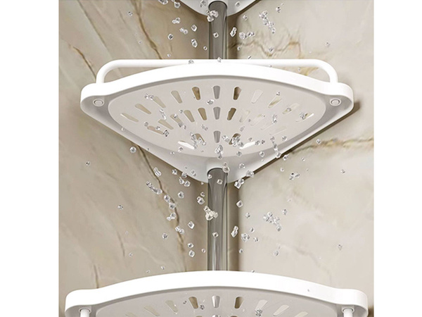 Bad eckregal bad dusche teleskopregal weiss 4 ebenen
