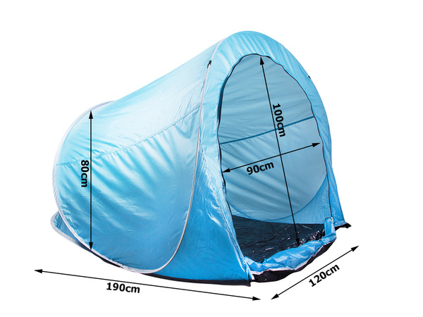 Tente de plage grand modèle verrouillable pliable avec housse anti-uv