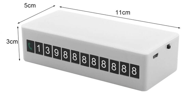 Número de teléfono del aparcamiento temporal imán luminoso
