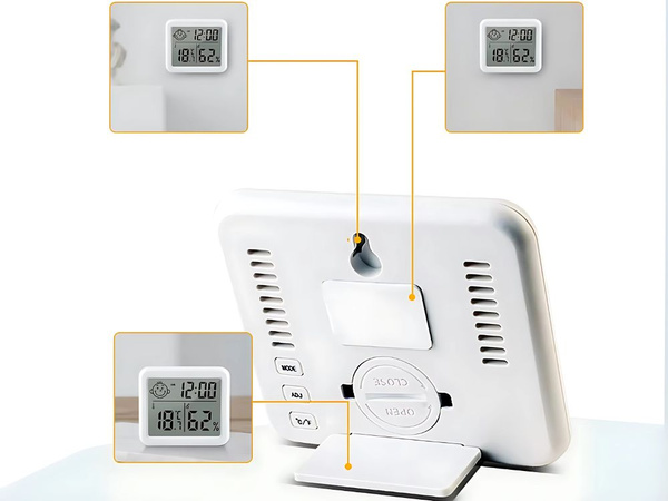 Thermometer hygrometer clock electronic calendar internal wireless