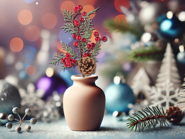 Stroik świateczny na boże narodzenie ozdoba dekoracja na biurko stół