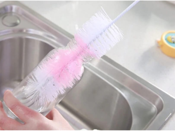 Bottle brush glass washer wire brush