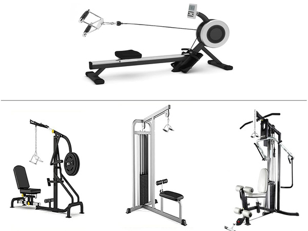 Dvojni trikotni ročaj za zgornje dvigalo spodnja jeklena vaja