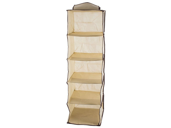 Wardrobe organiser hanging shelf with 5 shelves 100cm