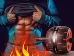 Ejercicio abdominal rueda de rodillos + colchoneta