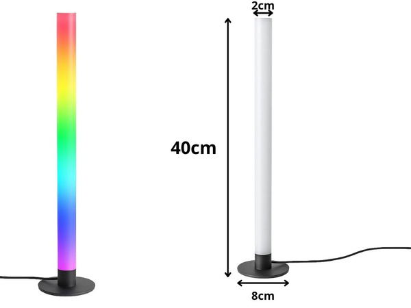 Standlampe bodenlampe schreibtischlampe 40 cm led rgb modern dekorativ