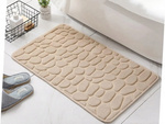 Tapis de salle de bain doux absorbant anti-dérapant grand 80x50 pour la douche