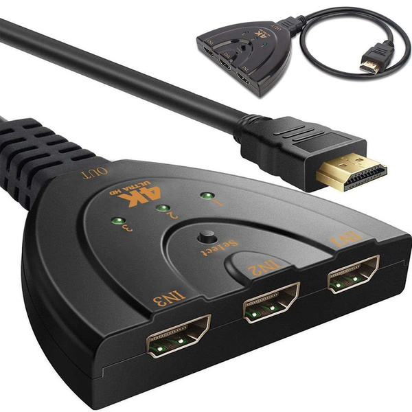 Hdmi 3-v-1 3 port 4k switch switch