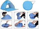 Tienda de playa autoplegable uv protectora bolsa familiar set
