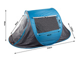 Tente de plage pop-up uv sealable self folding blue large
