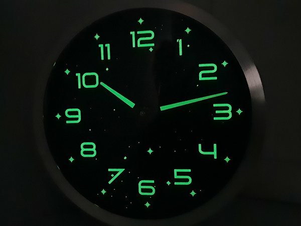 Large fluorescent wall clock light stars 25cm