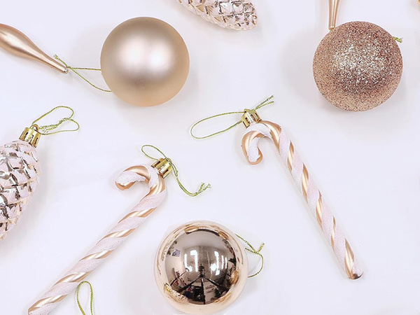 Pom de crăciun baubles 30pcs golden brilliant blinger mat