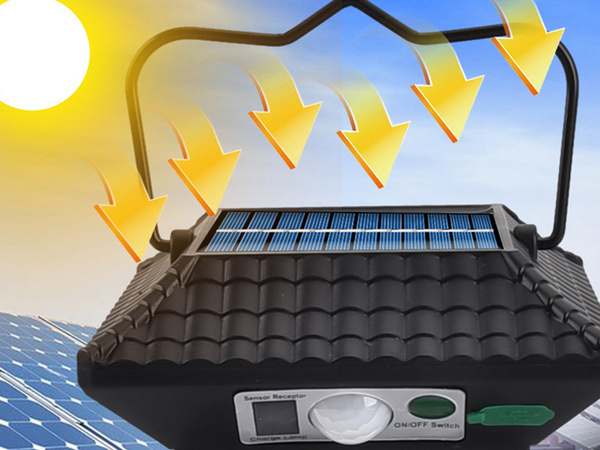 Sončna svetilka s senzorjem gibanja v mraku 5 načinov 60 led cob z daljinskim upravljalnikom