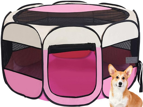 Corral plegable para perros cama para gatos jaula grande perrera ligera