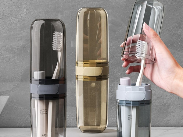 Étui pour brosse à dents et dentifrice de voyage