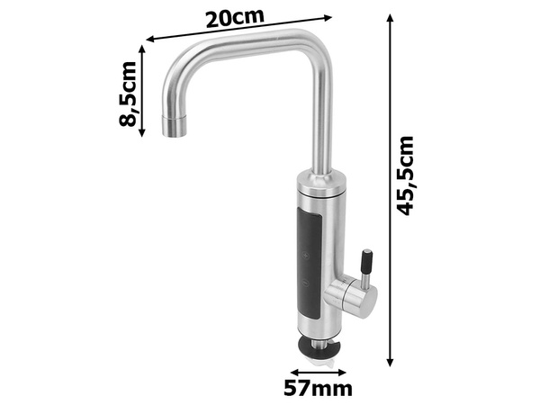 Chauffe-eau électrique instantané robinet cuisine lcd 3000w
