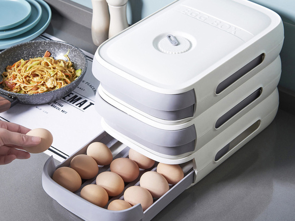 Egg box fridge organiser box egg drawer box